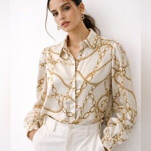 Tamara H Chain Pattern Blouse